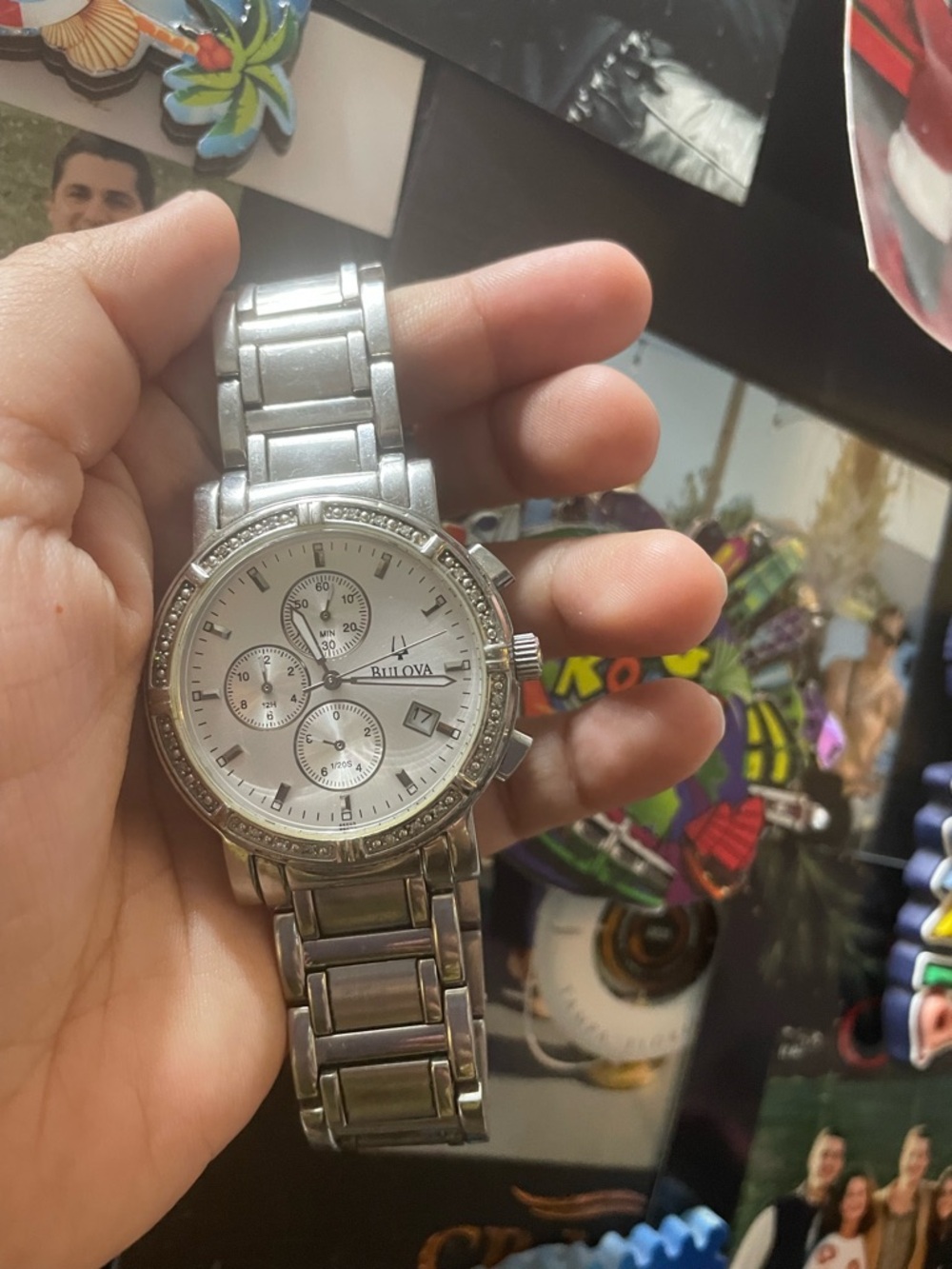 Authentic Bulova Chronograph 96E03 Diamond Men’s Watch
